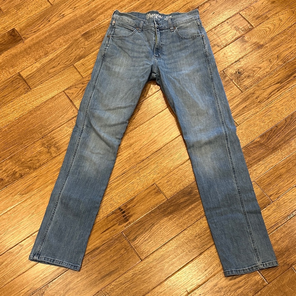 Wrangler Light Blue Slim Straight Jeans